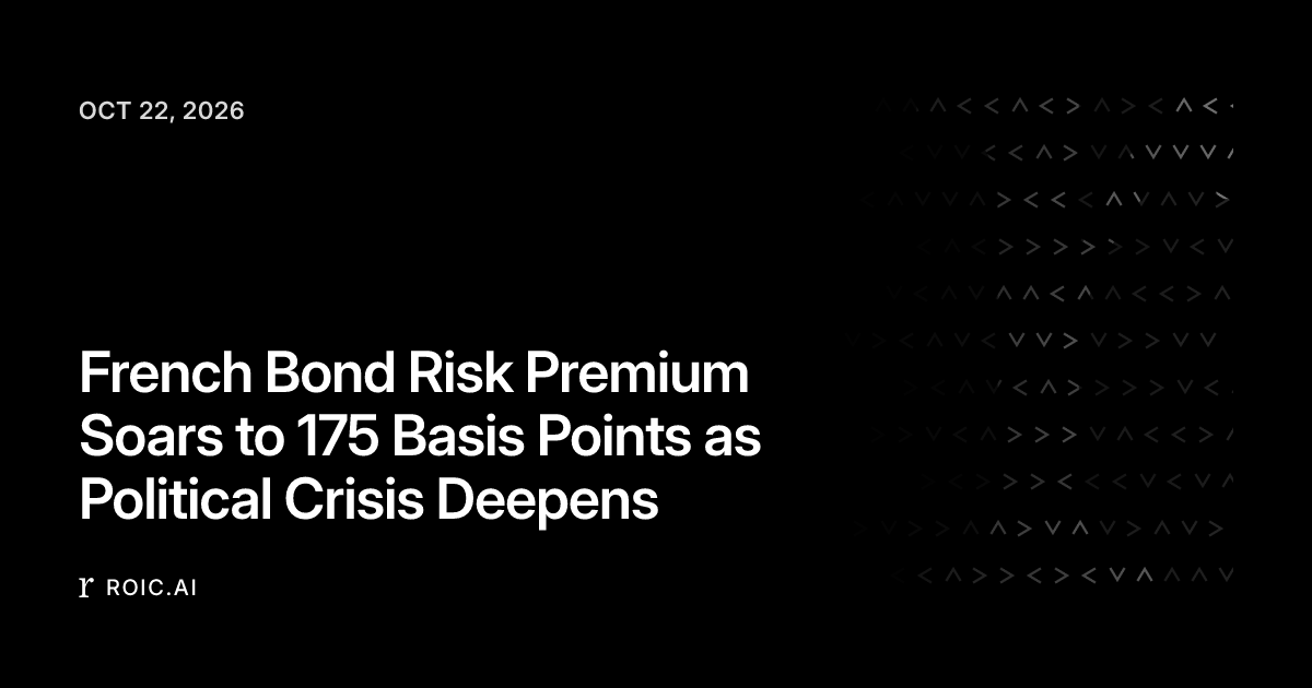 French Bond Risk Premium Soars to 175 Basis Points as Political Crisis ...