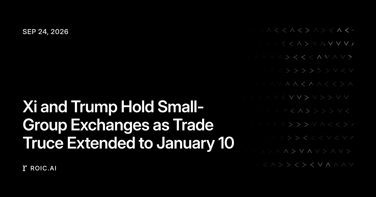 Xi and Trump Hold Small-Group Exchanges as Trade Truce Extended to ...