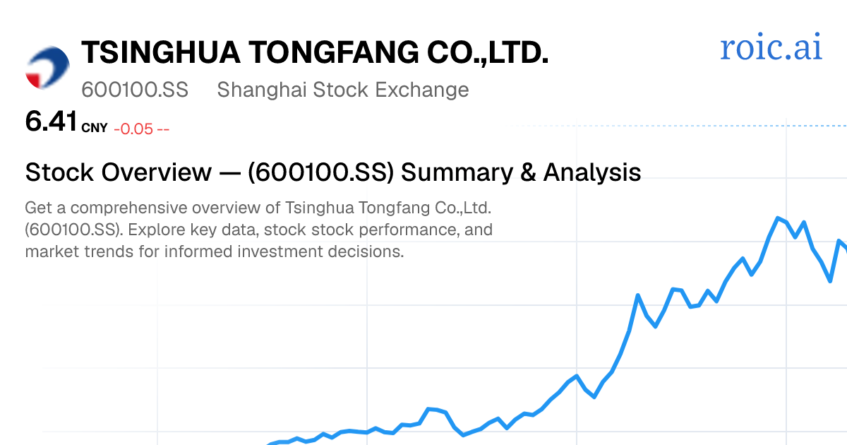 Tsinghua Tongfang Co.,Ltd. Stock — 600100.SS Overview — Roic AI