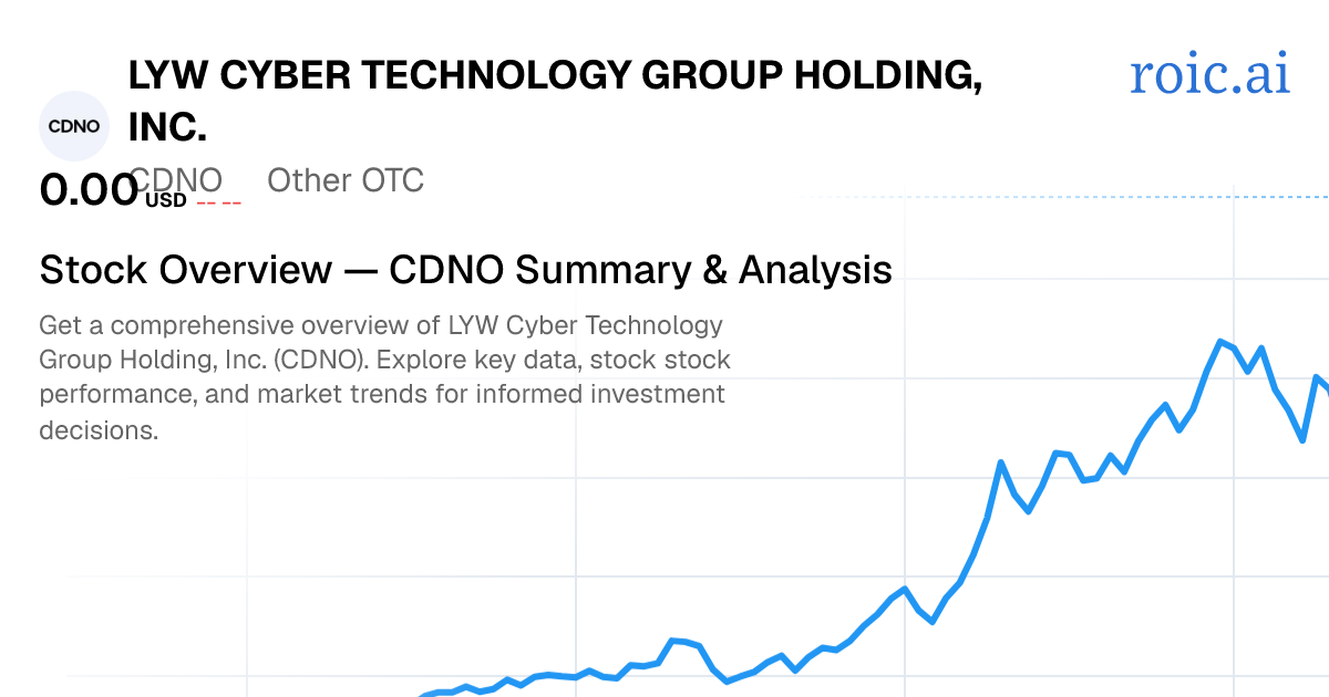 LYW Cyber Technology Group Holding, Inc. Stock Report — CDNO — Roic AI