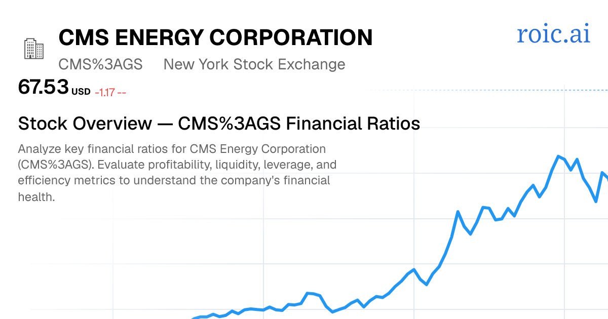 CMS Energy Corporation Financial Ratios — CMS GS Stock — Roic AI
