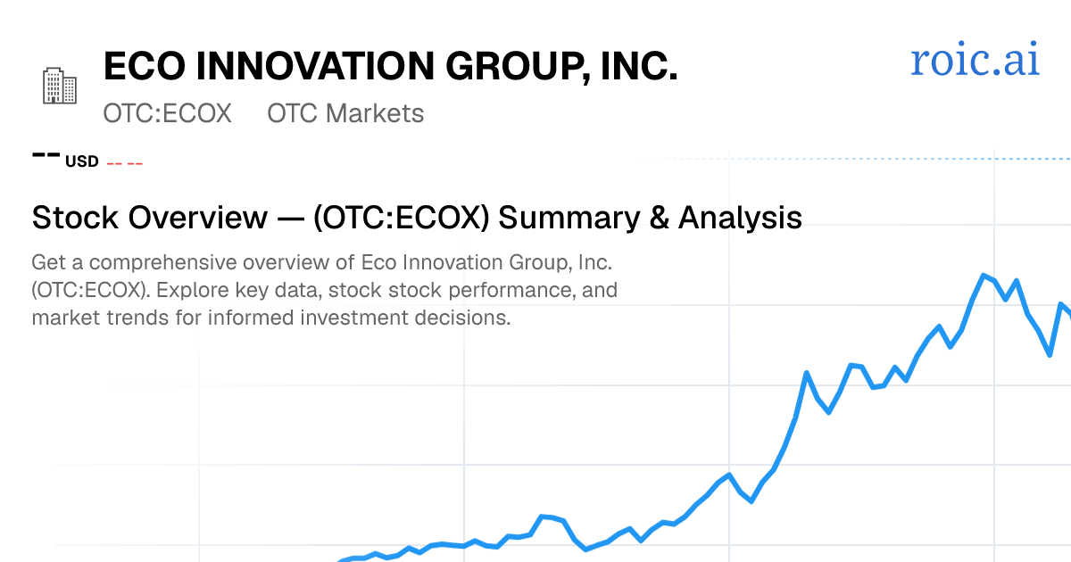 Eco Innovation Group, Inc. Stock — ECOX Overview | Roic AI
