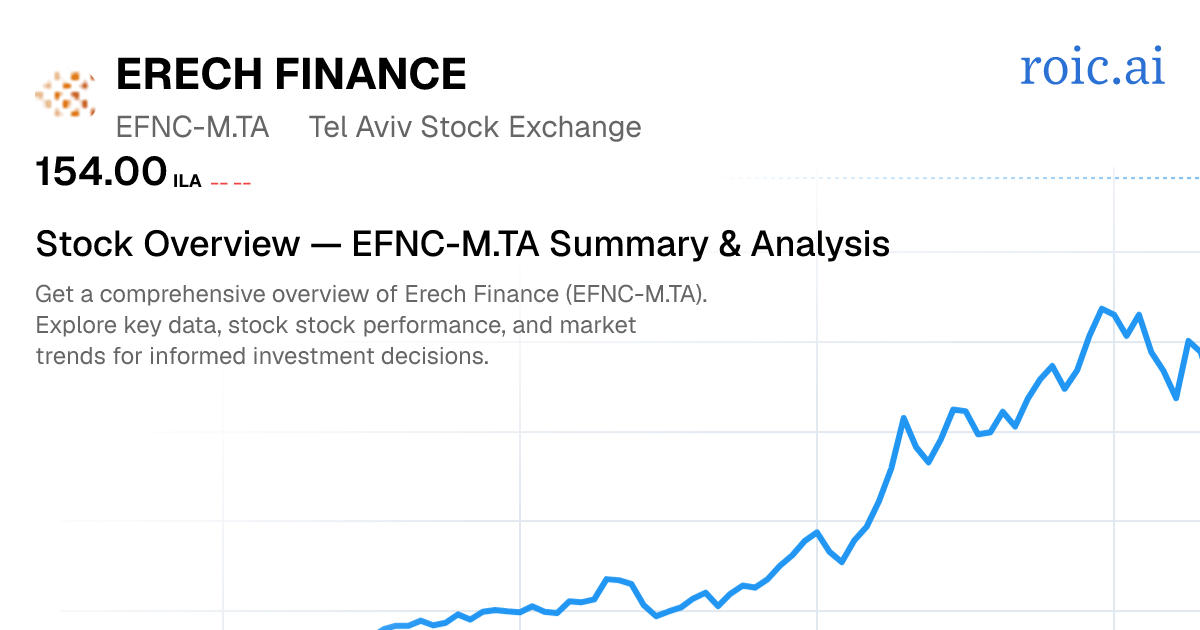Erech Finance Stock Report — EFNC-M.TA Analysis — Roic AI