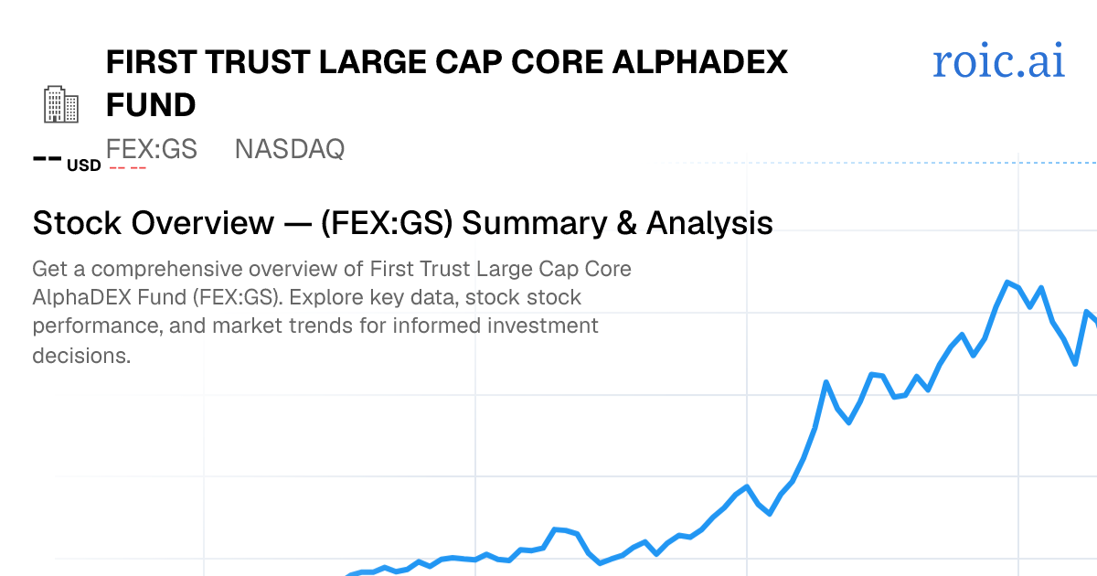 First Trust Large Cap Core AlphaDEX Fund Stock — FEX GS Overview | Roic AI