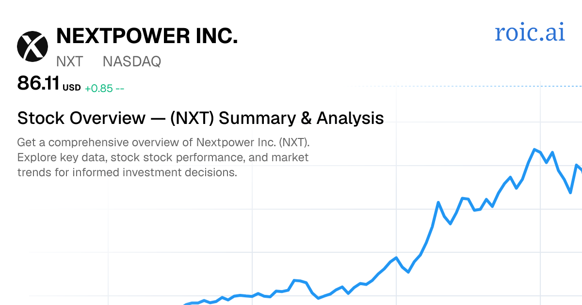 Nextpower Inc. Stock Overview — NXT Summary & Analysis | Roic AI