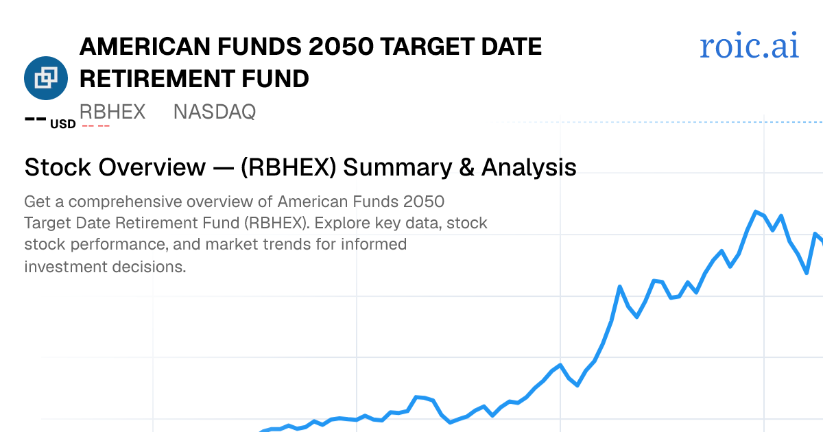American Funds 2050 Target Date Retirement Fund Stock — RBHEX Overview ...