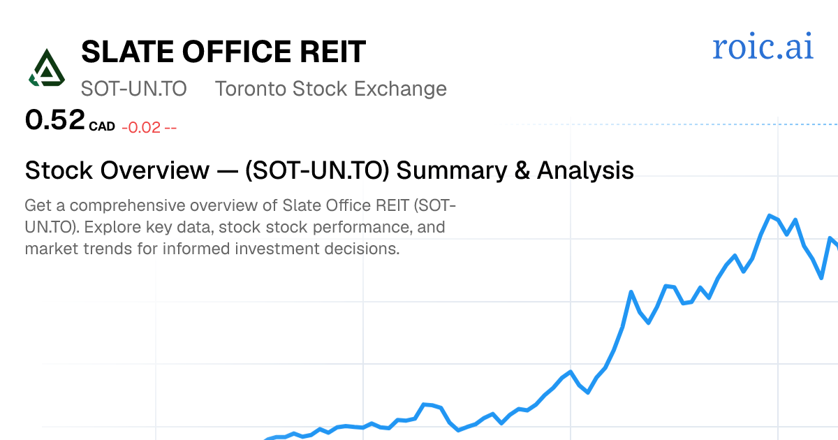 Slate Office REIT Stock — SOT-UN.TO Overview | Roic AI