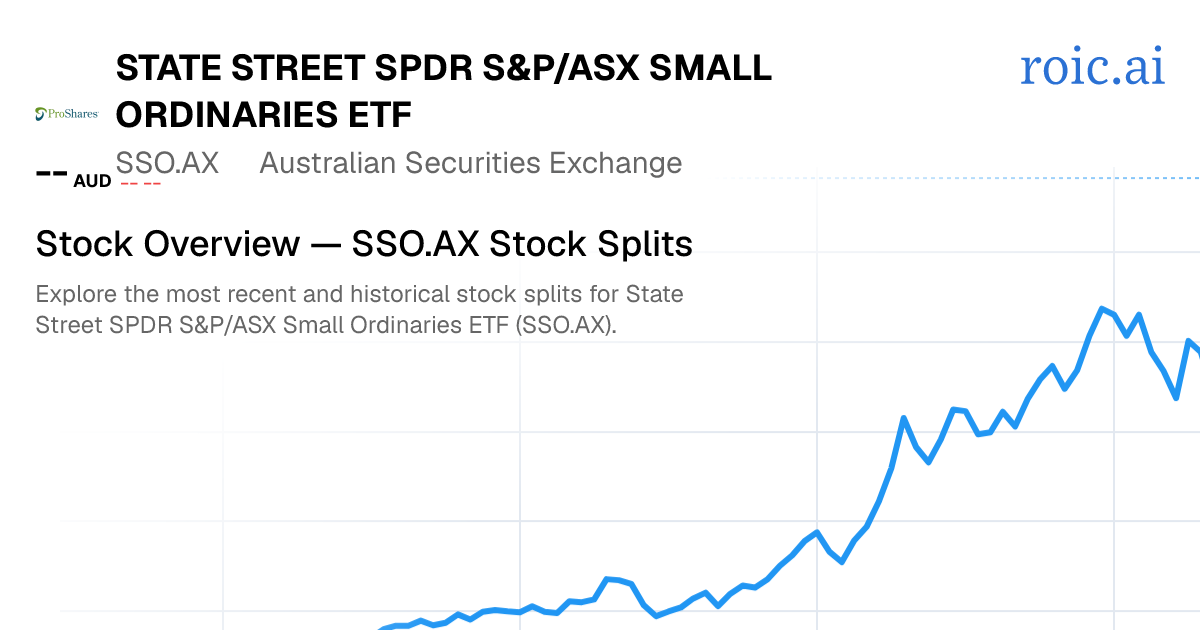 SSO.AX Stock Splits — State Street SPDR S&P/ASX Small Ordinaries ETF ...
