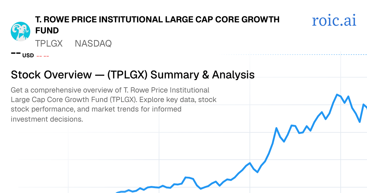 T. Rowe Price Institutional Large Cap Core Growth Fund Stock — TPLGX ...