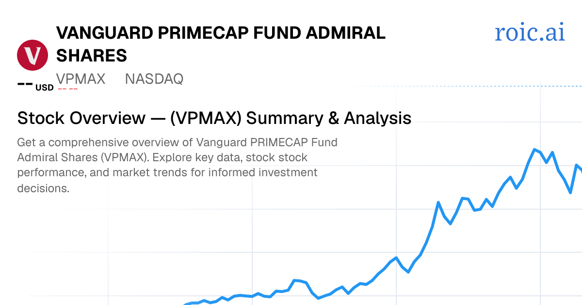 Vanguard PRIMECAP Fund Admiral Shares Stock — VPMAX Overview | Roic AI